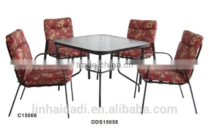 outdoor furniture patio stacking set with cushion dining set garden set