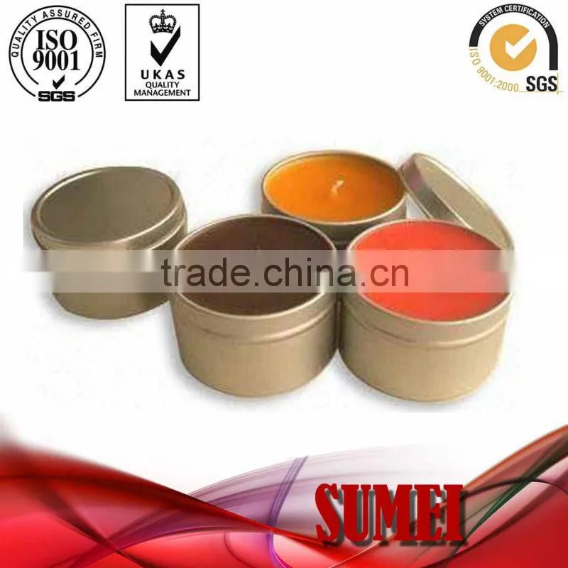 round candle tin box