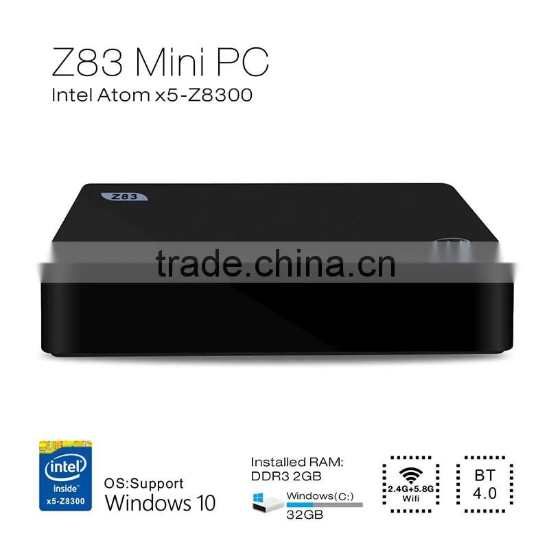 Z83 Intel Atom cherry trail X5-Z8300 Quad Core 2GB RAM 32GB ROM smart tv box