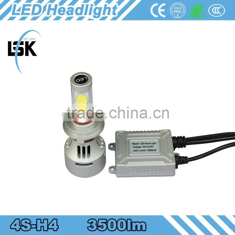 2015 4S led headlights H4, H13, 9004 , 9007 HI/LOW BEAM 7000LM led auto headlamp with waterproof