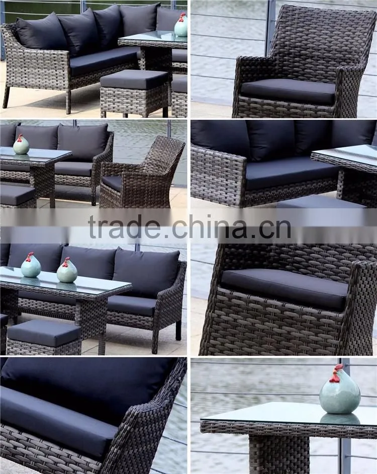 Modern Wicker Sets Rattan Sofa Philippines Natural Courtyard Furniture Outdoor Rattan Sofa