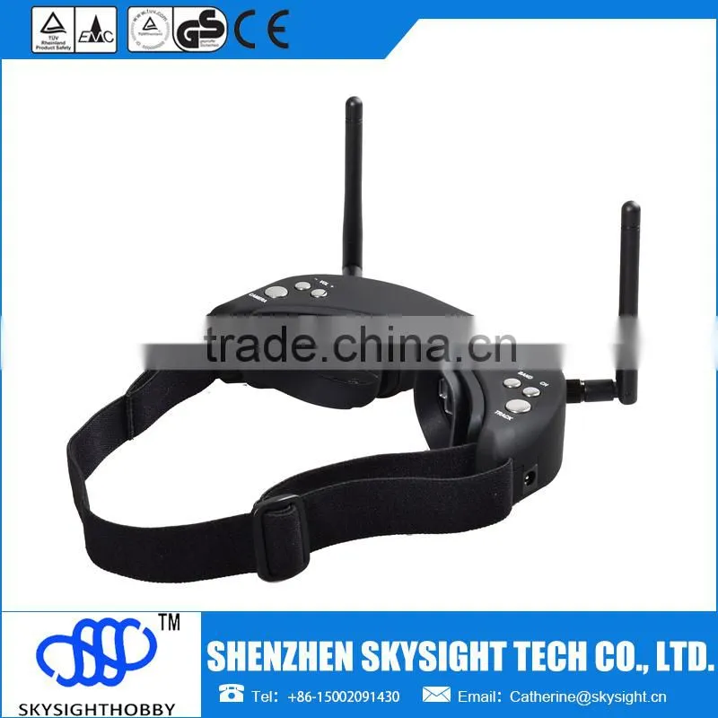 NEW SkyZone SKY-01 5.8G 40CH RC FPV AIO Goggles Head Tracing Video Glass Receiver External Lens