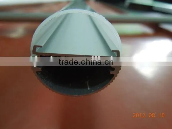 milky white PC extruded LED lampshade t8 t5 t10
