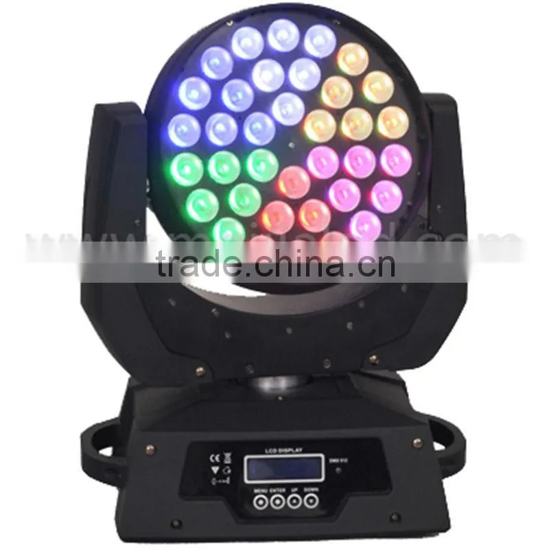 Six sections quad color RGBW 4in1 36 10w led moving head