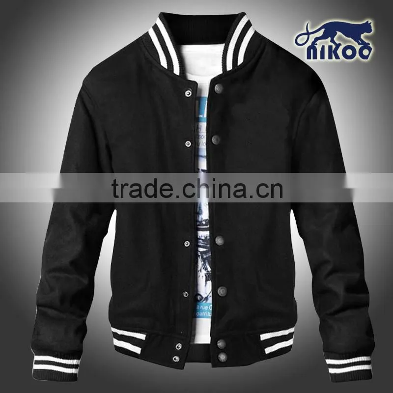 Customized basball Jacket with leather sleeves