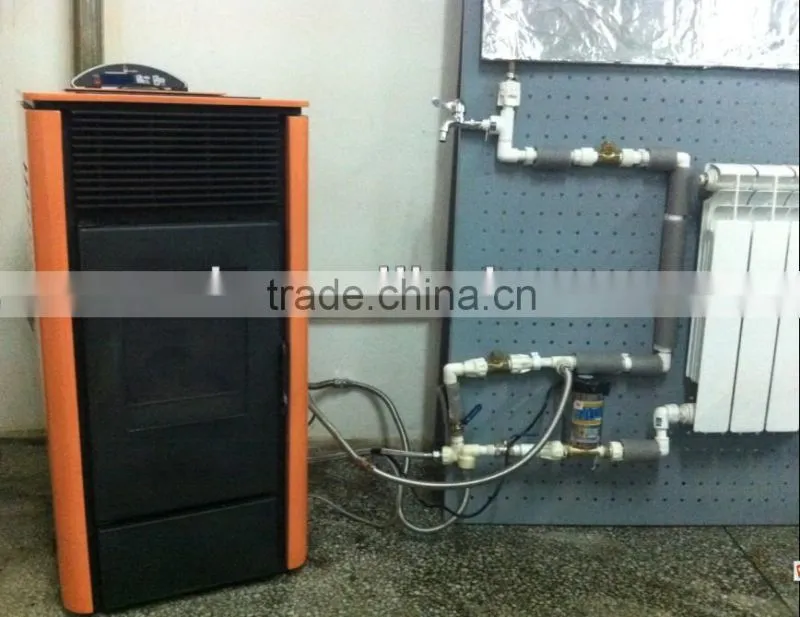 water heating stove and pellet stove with boiler