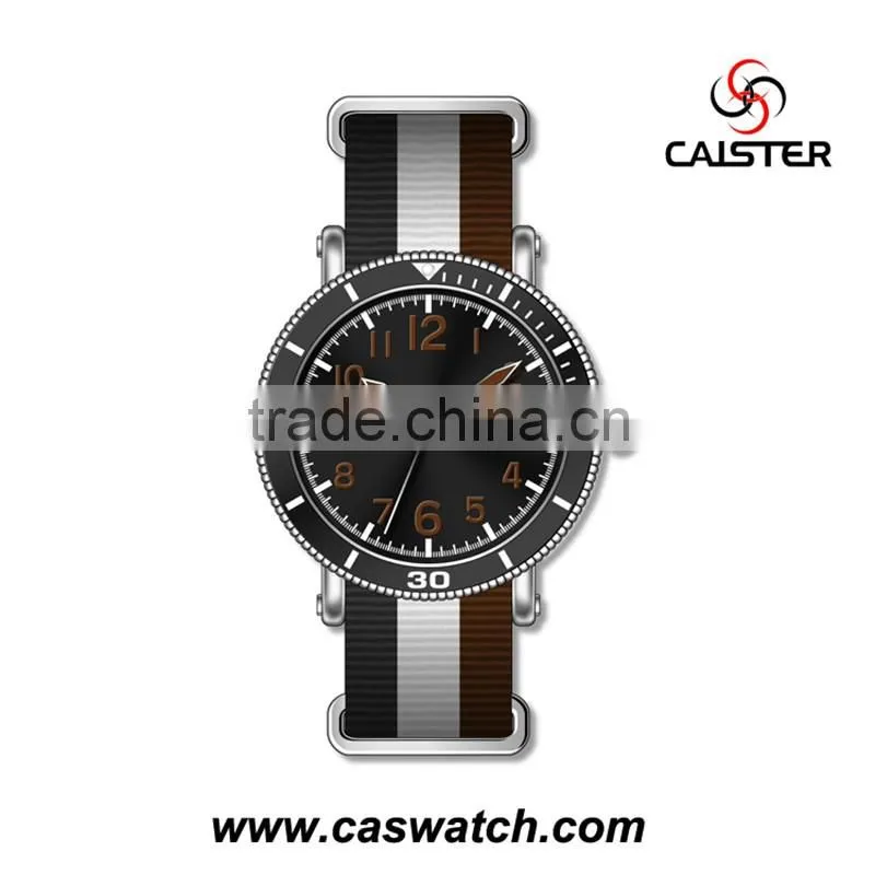 Special watch with a compass blue nylon band kids watch