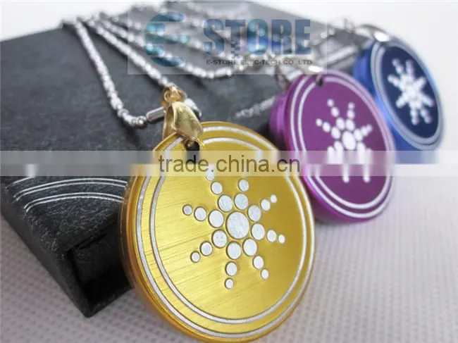 Sunflower Gold Aluminium Alloy Quantum Science Scalar Energy Pendant