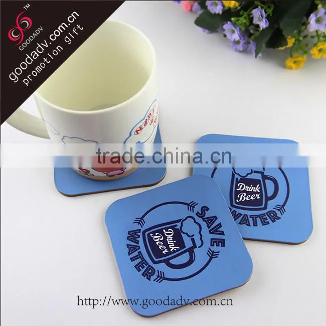 Wedding gift favor personalized MDF cork coaster