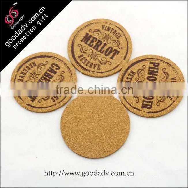 Factory wholesale new design custom sublimation blank cork coaster
