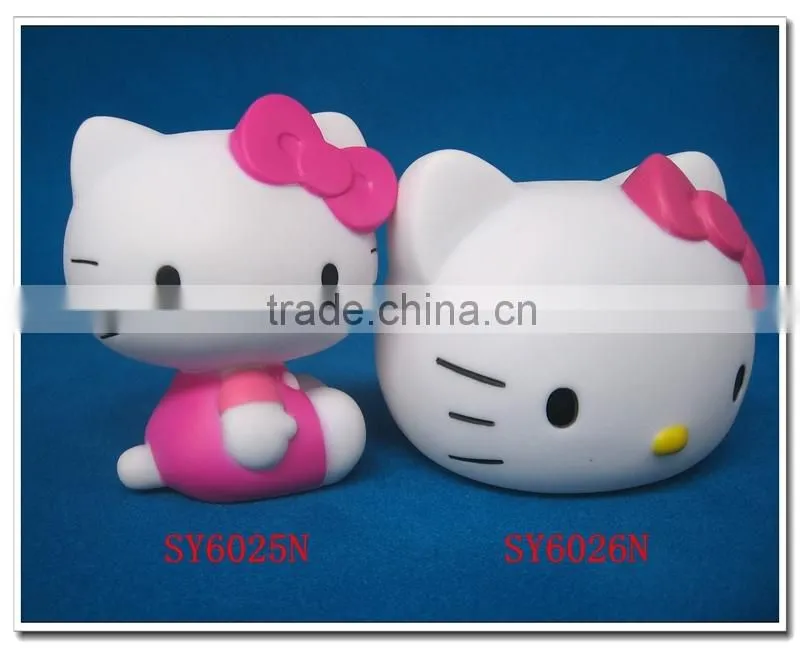 Hello kitty led color changing table lamp