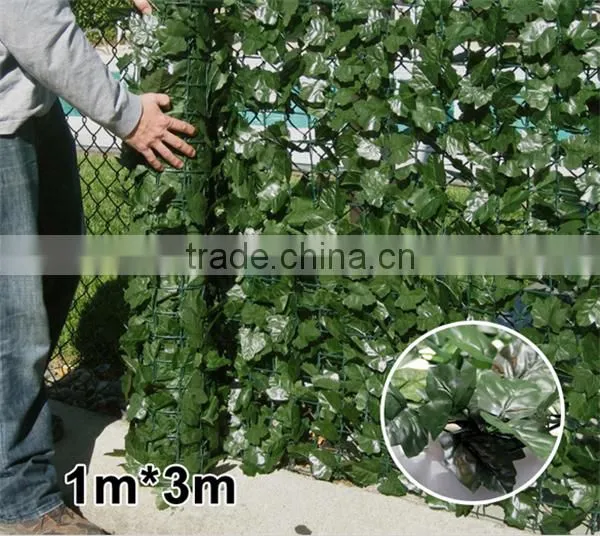 uv resistant plastic ivy leaf fence artificial grass fence ourdoor use