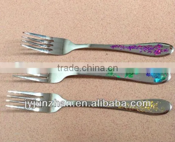 Supermarket hot-sell Dinner fork with hang tag and Factoy directly in Jieyang, factory sell directly