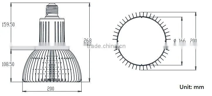 CE ROSH CREE NICHIA High power Meanwell driver, 100W LED high bay