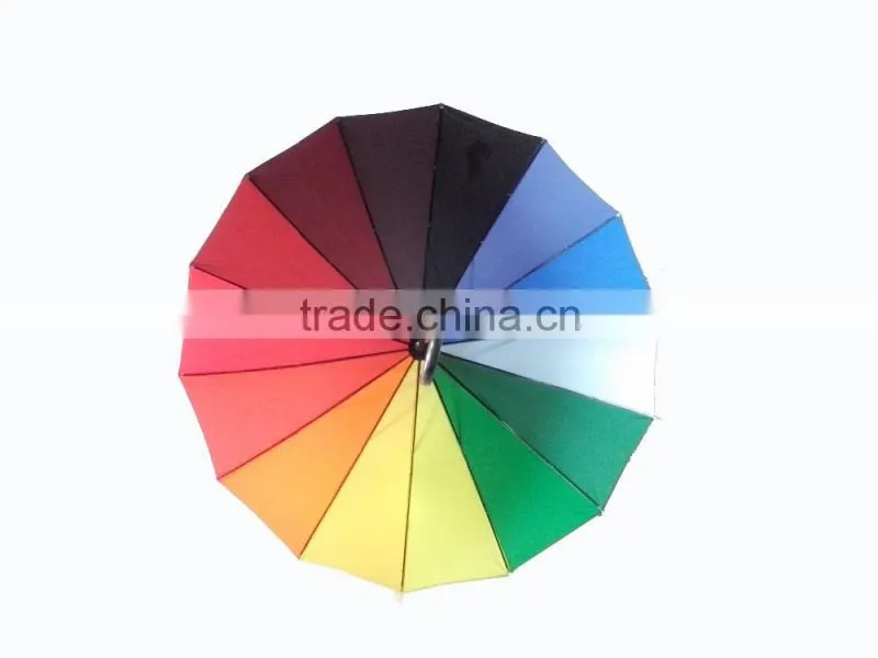 14colors promotional rainbow mini golf straight couple umbrella