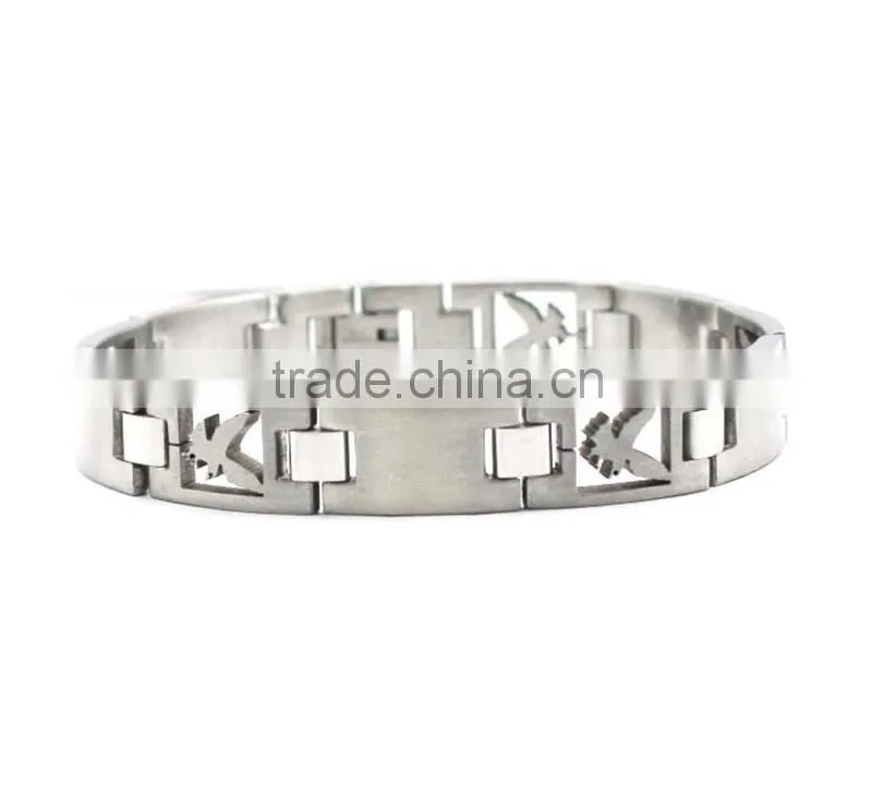 Fashion Business Casual Men Stainless Steel Eagle Bracelet