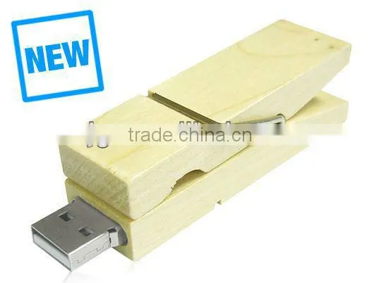 New&latest Design Wooden Peg USB Flash Drive