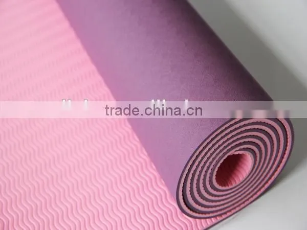 Customized Yogaa Mat Foldable TPE Yoga Mat with Flower Printed