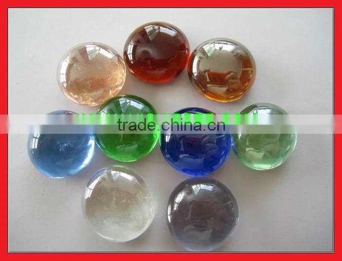 Colored glass pebbles for decoration