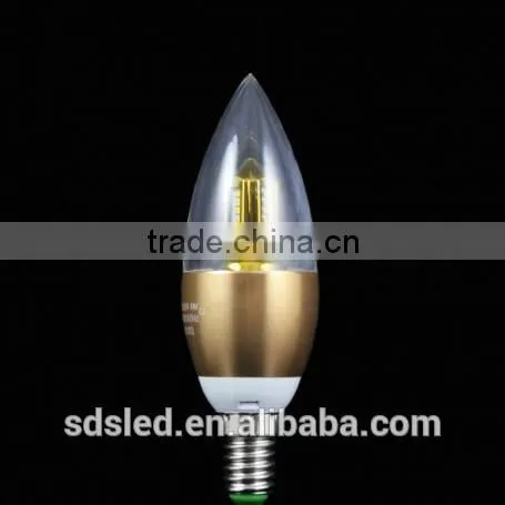 LED Candle bulb Gold E14 led candle bulb 3014SMD Warm White Champaign led candle light
