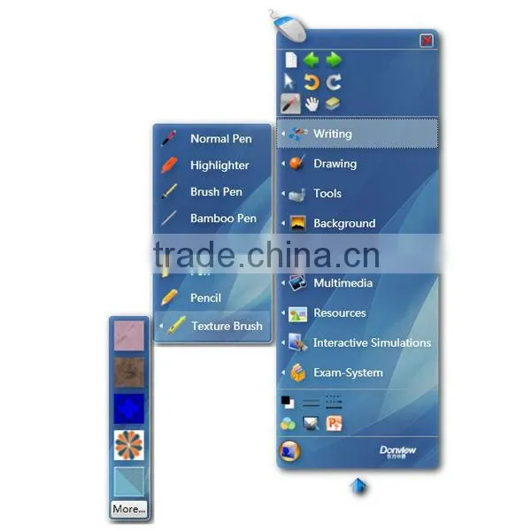 Flexible whiteboard, interactive whiteboard for education (16:10)