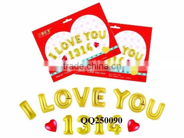 16inch colorful foil 13pcs letters happy birthday balloon with package
