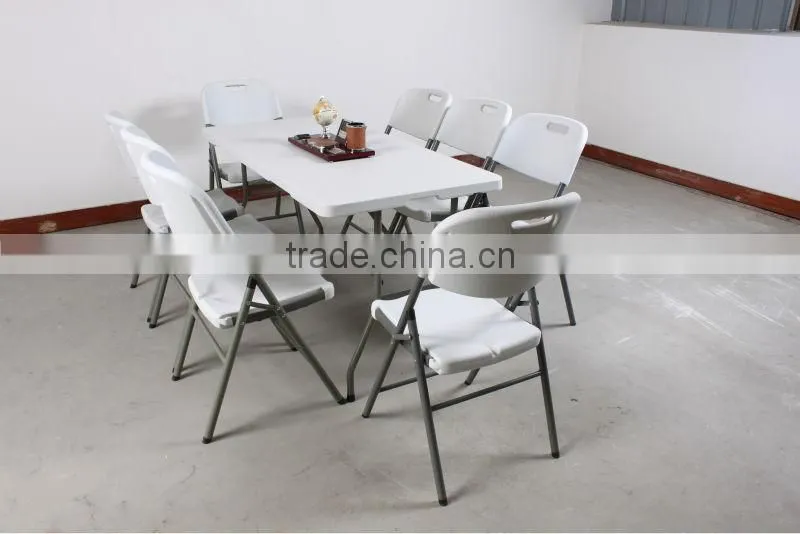 60-Inch Length Blow Molded Plastic Folding Table