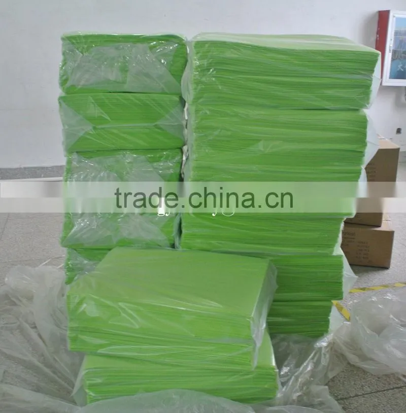 Green color needle punched nonwoven fabric super water absorbent floor mop cloth