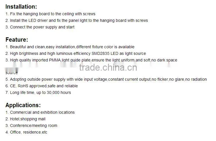 Nadway High quality Panel light hot sale