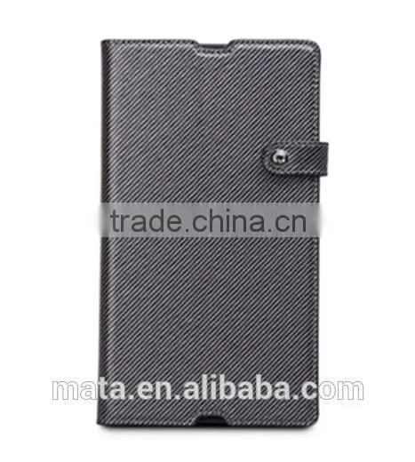 Business Style Insert Card Slot Genuine Leather Case For Sony L36H