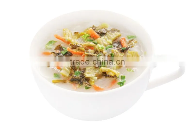 Japanese popular KUMAMON Bean thread noodle soup 'Tonkotsu' pork bone soup flavour with mustard green pickles 5 servings
