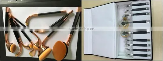 Newly design 9pieces makeup brushes set different color