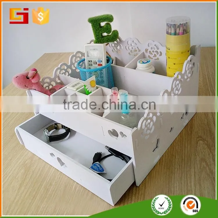 Home&office eco-friendly multiple wooden/plastic desktop storage box &jewelry box