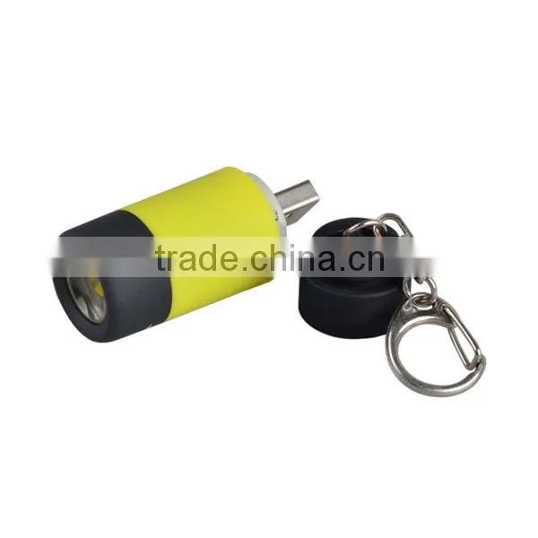 ABS LED Spot Light With Key Rings Small USB Key Chain