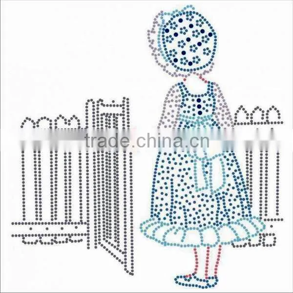 DIY iron on rhinestones transfer, hot fix motif