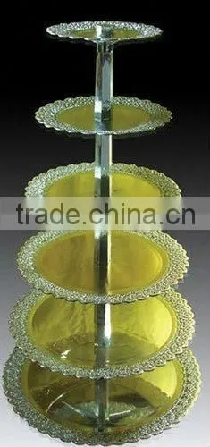 6 tiers wedding elegant acrylic multi tier cake stands
