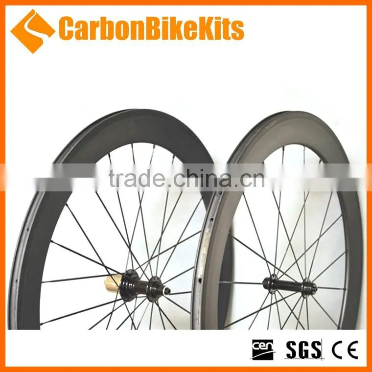 Wholesale wheels PW60C 60mm depth Carbon road bike Wheelset Clincher