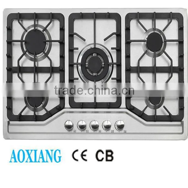 Built-in Tempered Glass Kitchen 5 Burner Gas Cooking Range / Gas Hob/ Gas Cooker D925Y