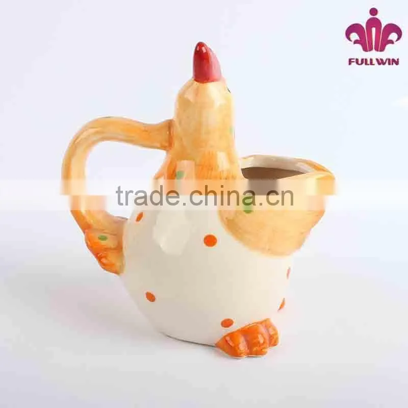 Creative rooster ceramic milk cup