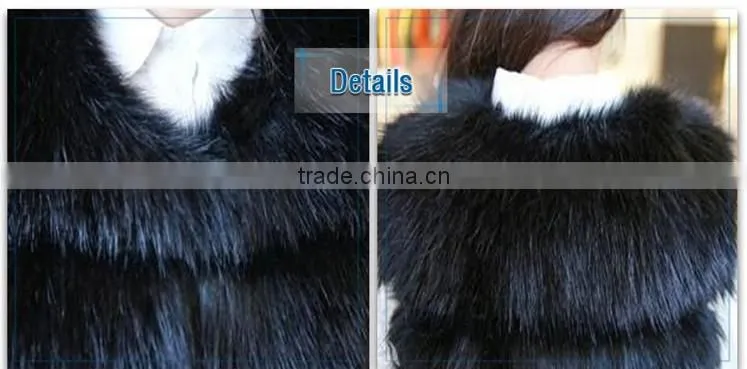 simple design luxury ladies clothes imitation fur winter vest