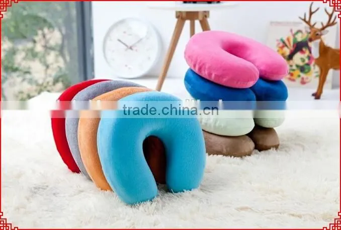 100% polyester u shape pillow for custom neck pillow travel neck pillow LS-U-024-D