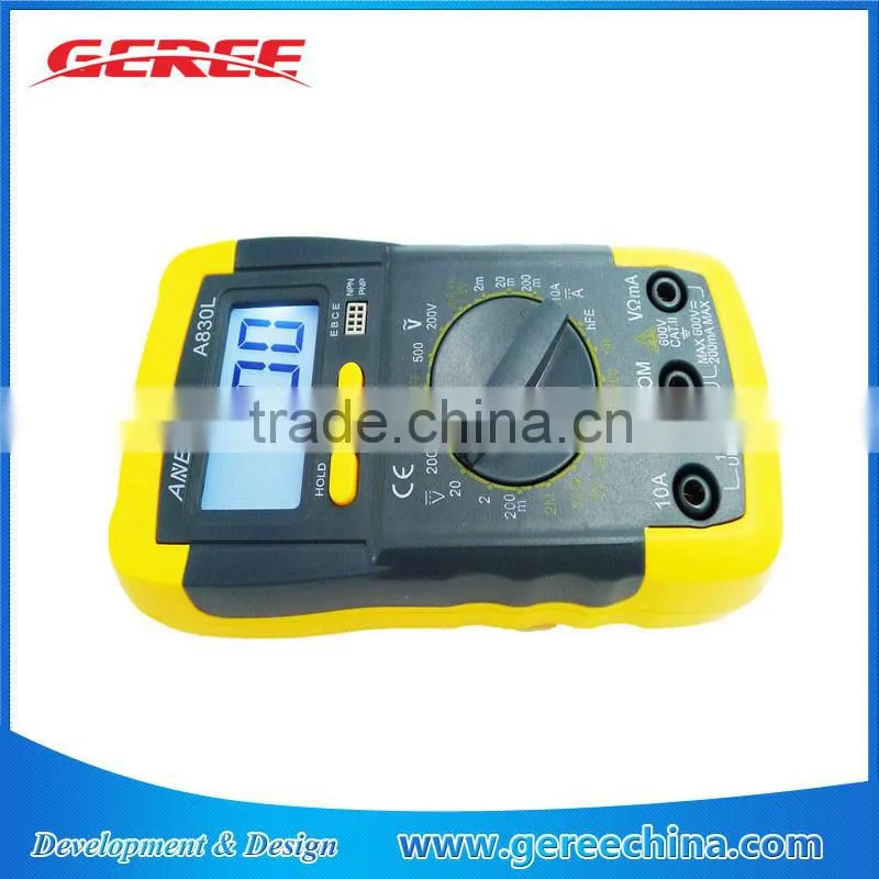 Hot selling Digital LCD 500V AC DC 10A 2M Voltmeter Ammeter Ohmmeter Multimeter current voltage OMH Tester Meter