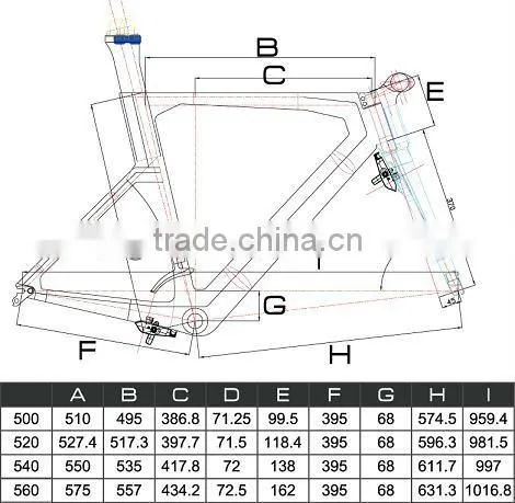 2013 Dengfu new design carbon TT bicycle frame 700C carbon wheels