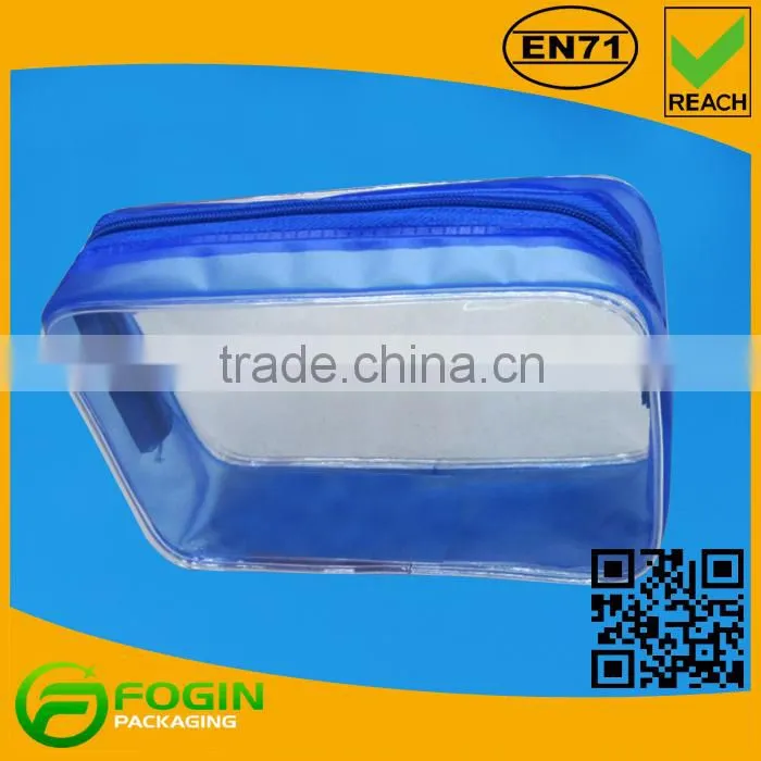 clear travel cosmetic bag pvc with zipper