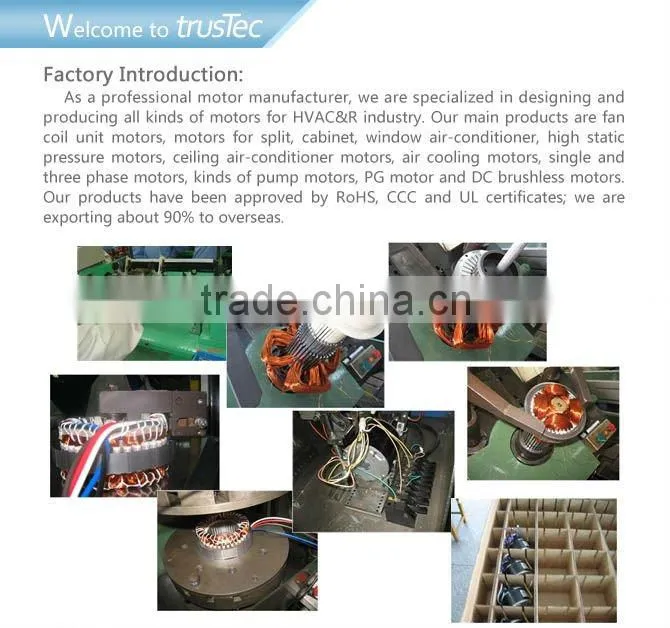 Electric dc resign packed fan motor