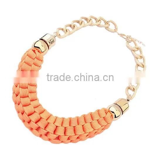 2015 factory new products handmade fabric necklace