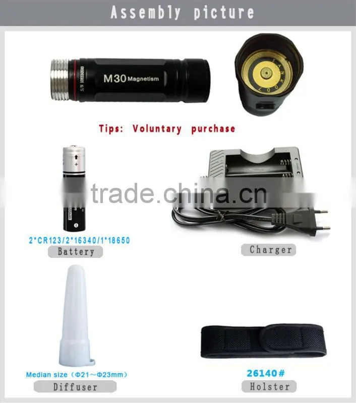 Magnet torch light for reparation led working flashlight( M30)
