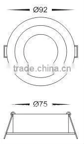 12V high power 3*1w LED downlight CE certification