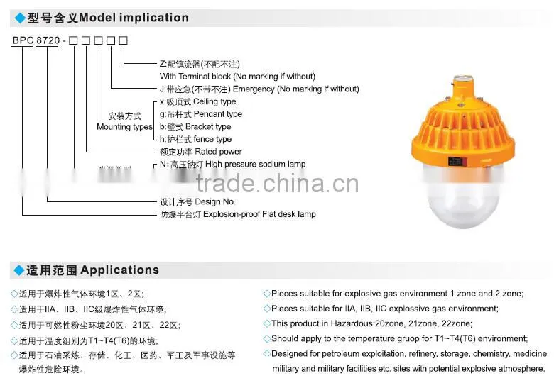 Explosion proof lights ex platform lamp