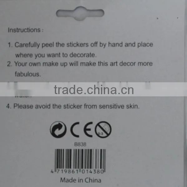 manufacturer face stickers children kids free nail stickers